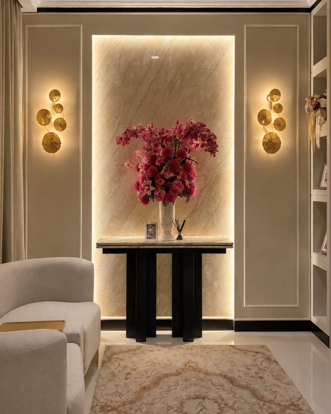 Desain Interior Foyer Rumah Pakuwon Golf Surabaya